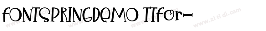 FONTSPRINGDEMO TTFor字体转换